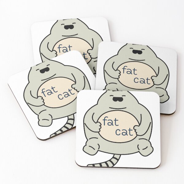 Item preview, Cool Fat Cat Funny Chubby Kitty Boss Cartoon designed and sold by JengPath.