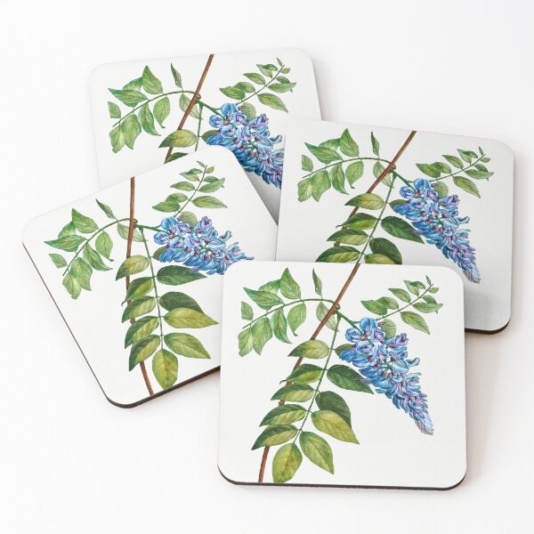Item preview, Wisteria Frutescens Flowers Botanical Illustration designed and sold by TheRetroArtRoom.