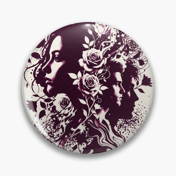 Item preview, Romantic Rose Silhouettes: Dreamy Abstract Floral Portrait designed and sold by Opie-Adn.