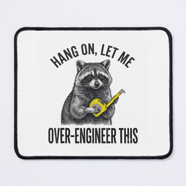 Item preview, Funny Over Engineer This Raccoon With Measuring Tape Tool Vintage Design designed and sold by EricCotanori.