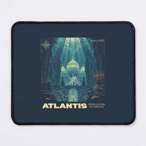 Item preview, Retro Atlantis Travel Poster Where Legends Still Breathe designed and sold by KaBaRen.