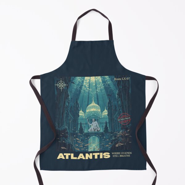 Item preview, Retro Atlantis Travel Poster Where Legends Still Breathe designed and sold by KaBaRen.