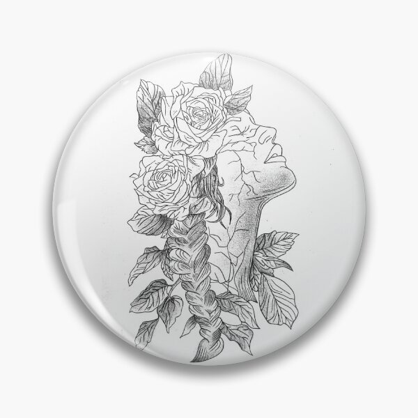 Item preview, Floral Woman Line Art Portrait designed and sold by GTeoArt.