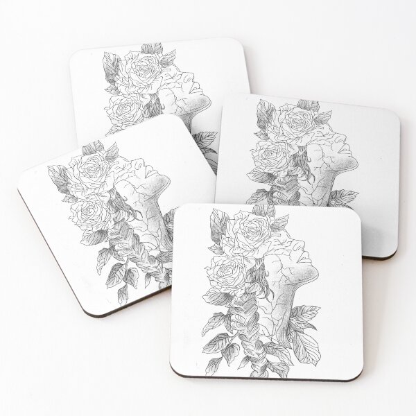Item preview, Floral Woman Line Art Portrait designed and sold by GTeoArt.