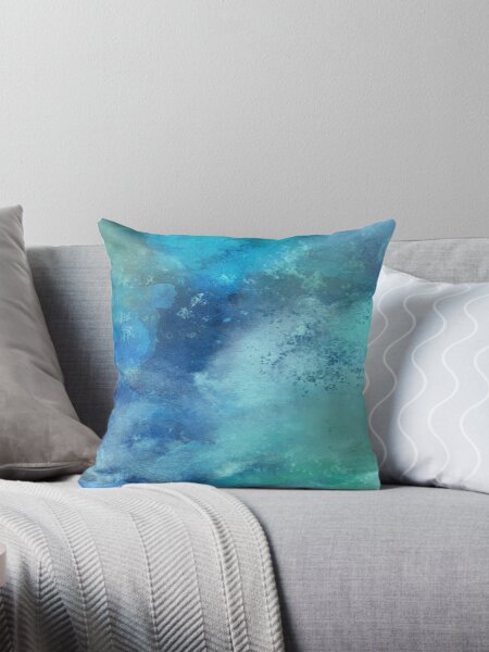 Item preview, BLUE WATER COLOR RAINDROP SPLASHES COLLECTION designed and sold by ozcushionstoo.