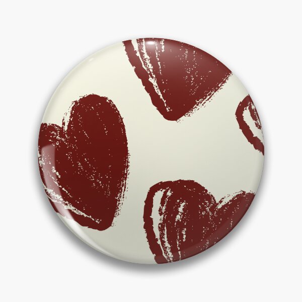 Item preview, Bold Dark Red Brush Chalk Grunge Heart Pattern designed and sold by LibertyHub.