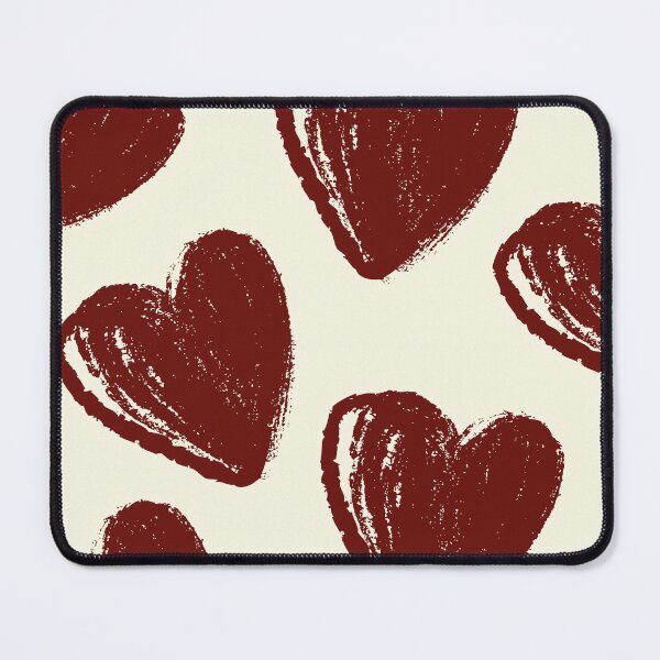 Item preview, Bold Dark Red Brush Chalk Grunge Heart Pattern designed and sold by LibertyHub.