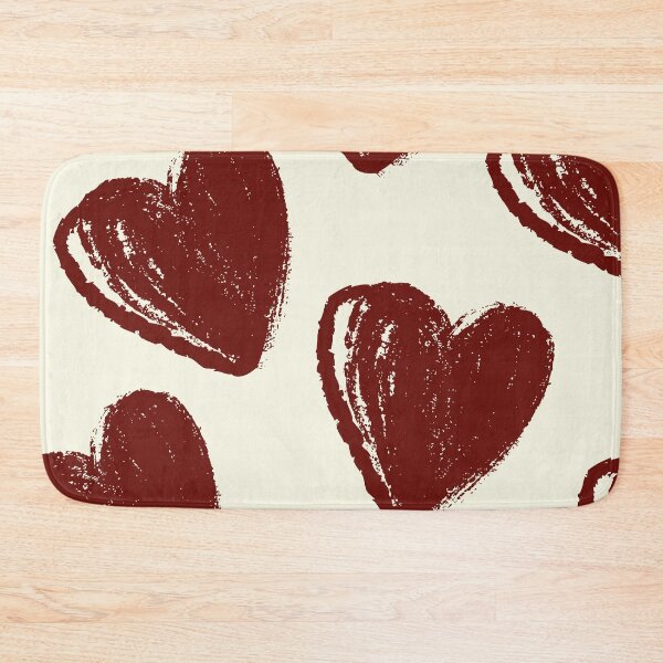 Item preview, Bold Dark Red Brush Chalk Grunge Heart Pattern designed and sold by LibertyHub.