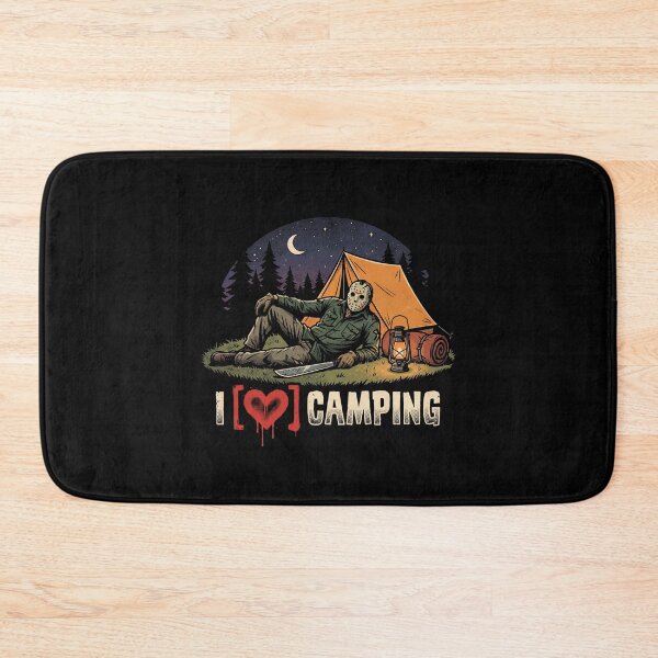 Item preview,  I Love Camping Funny Horror Slasher Retro Parody designed and sold by AdyKurniawan.