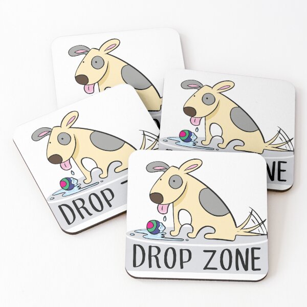 Item preview, Funny dog happy drop zone designed and sold by Konopikyu.