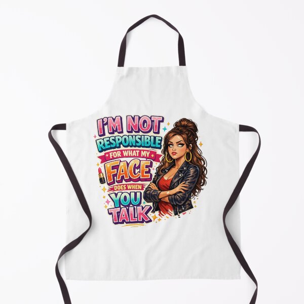 Item preview, I’m Not Responsible for What My Face Does When You Talk – Funny Sarcastic Attitude Graphic T-Shirt | Sassy Girl Statement Tee | Bold Retro Fashion Design designed and sold by Sushikidsntod.