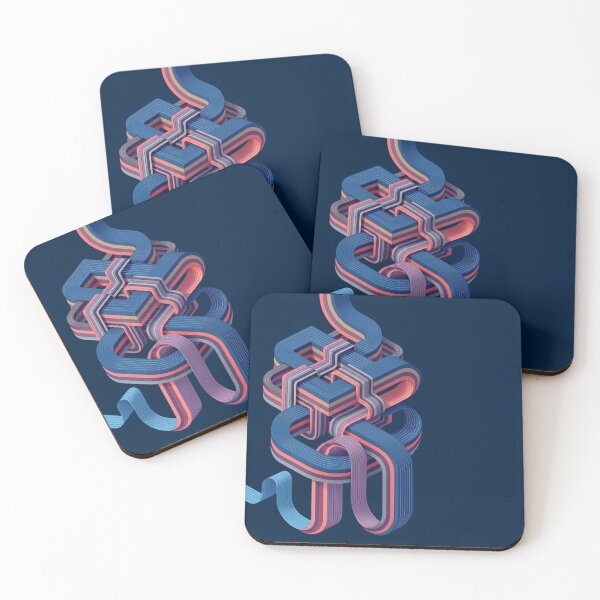Item preview, Abstract Geometric 3D Ribbon Art Modern Minimalist Design designed and sold by artscripts.