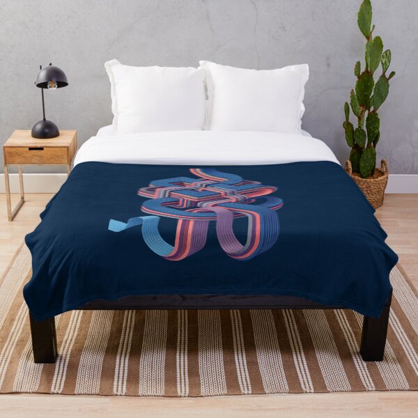 Aperçu de l'œuvre Abstract Geometric 3D Ribbon Art Modern Minimalist Design créée et vendue par artscripts.