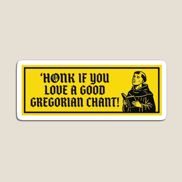 Item preview, Honking For Gregorian Chant Funny Medieval Monk Bumper designed and sold by raedattia.