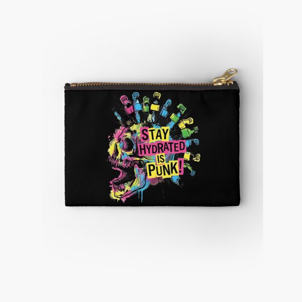 Item preview, Stay Hydrated Is Punk Neon Skull Mohawk Water Bottle designed and sold by AdyKurniawan.