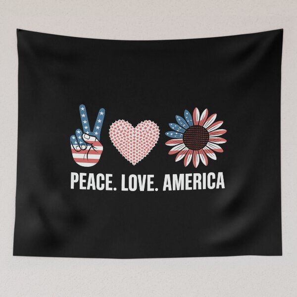 Item preview, Peace Love America US Flag Fourth 4th of July Patriot  designed and sold by sailorjessiArt.