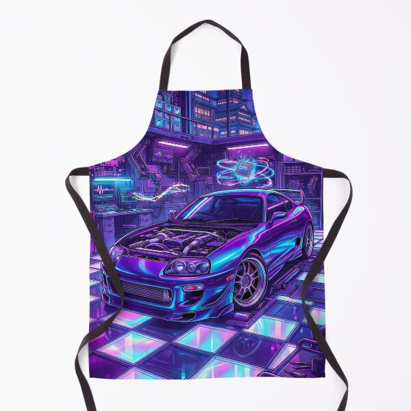 Item preview, tro Future JDM Inline Six Cyberpunk Garage Graphic Tee designed and sold by RevUpDesign.