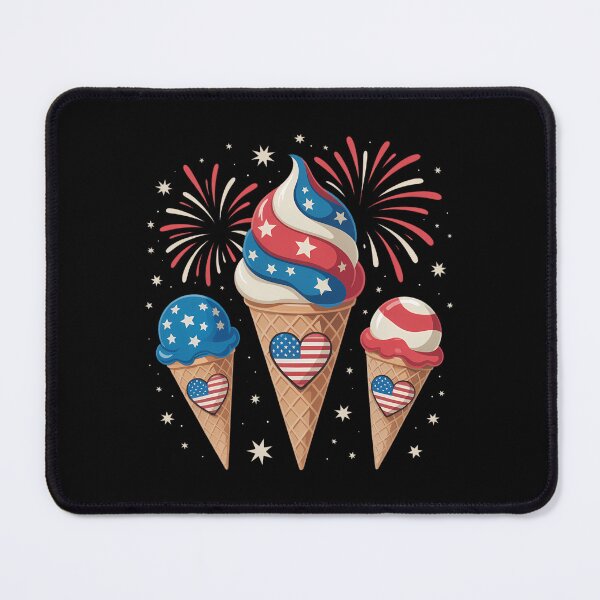 Item preview, Ice Cream Cones 4th of July Holiday Patriotic Memorial Day designed and sold by sailorjessiArt.
