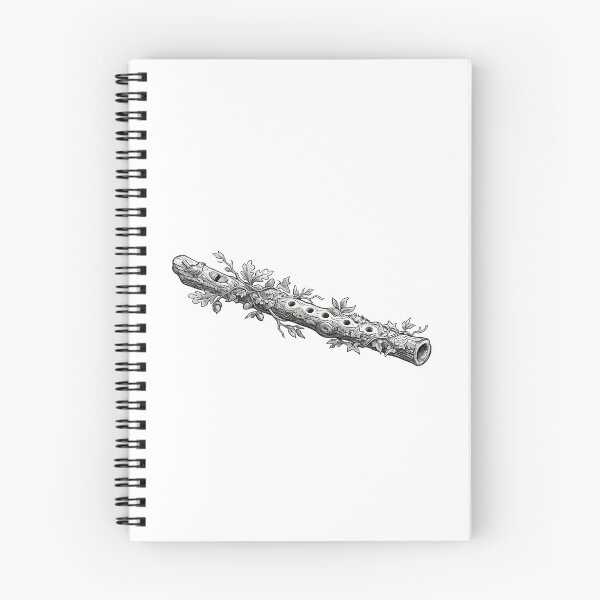 Item preview, Nature-Inspired Flute Design with Leaves and Vines Art on Graphic Tshirt for Music Lovers and Boho Aesthetic Tee designed and sold by TDZCOLLECTION.