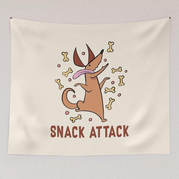 Item preview, Funny dog in a snack attack designed and sold by Konopikyu.