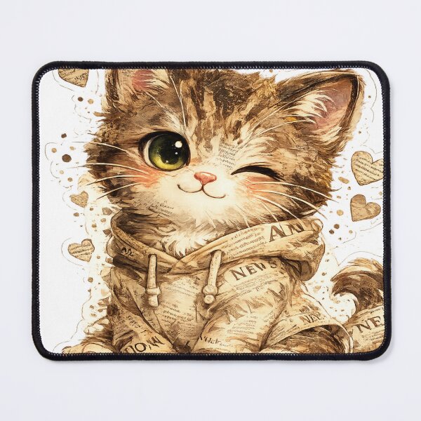 Item preview, Newspaper Cat – Vintage Collage Sticker designed and sold by Genzfirevibes.