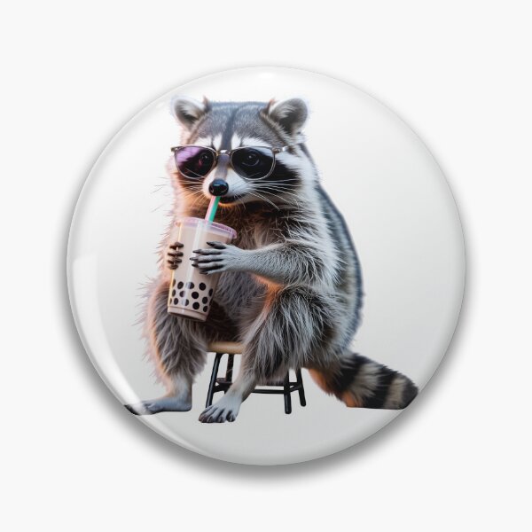 Item preview, Funny Raccoon Drinking Bubble Tea, Cute Boba Lover Animal Sticker, Kawaii Trash Panda Graphic, Bubble Tea Enthusiast Gift designed and sold by PrintelloTH.