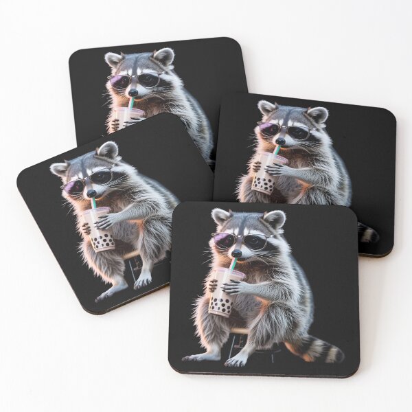 Item preview, Funny Raccoon Drinking Bubble Tea, Cute Boba Lover Animal Sticker, Kawaii Trash Panda Graphic, Bubble Tea Enthusiast Gift designed and sold by PrintelloTH.