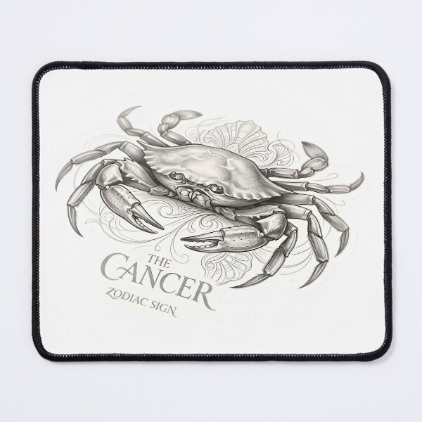 Item preview, The Cancer Zodiac Sign Vintage Crab Sketch Art designed and sold by Zodiac Celestial Art.