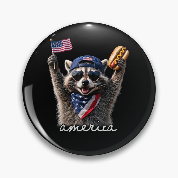 Item preview, America Feral & Free Racoon Patriotic 4th of July designed and sold by Theaurore.