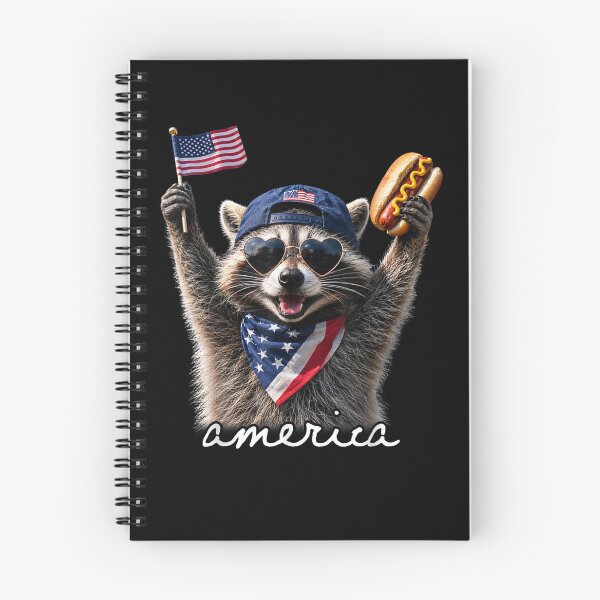 Item preview, America Feral & Free Racoon Patriotic 4th of July designed and sold by Theaurore.