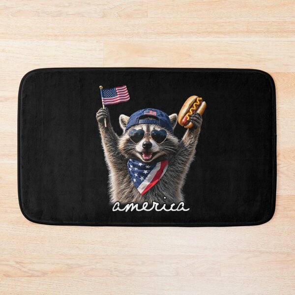 Item preview, America Feral & Free Racoon Patriotic 4th of July designed and sold by Theaurore.