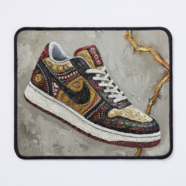 Artikelvorschau, Sneaker-Wandbild im Gemäldestil, gerahmt, als Dekoration für Ihr Zuhause entworfen und verkauft von Francis & May.