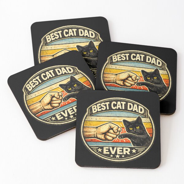 Item preview, black cat dad designed and sold by Concrete Coffee Studio.