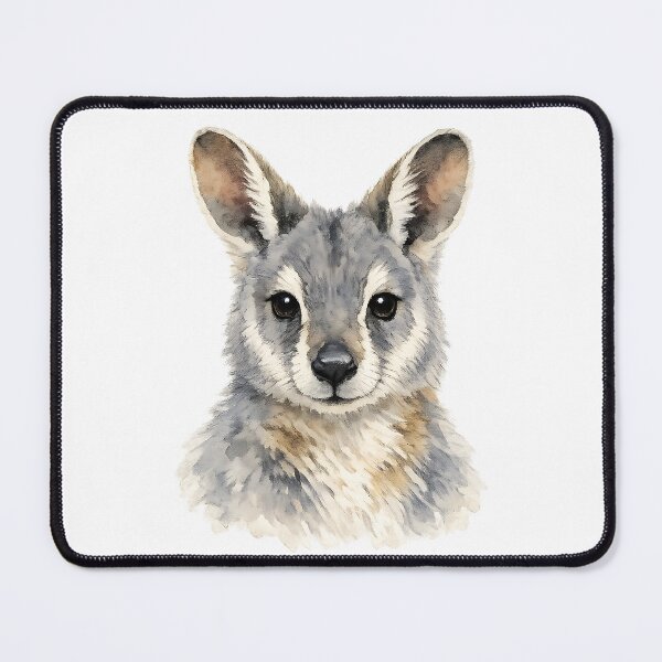 Item preview, Yellow-Footed Rock-Wallaby Watercolour Portrait designed and sold by Jaruart.
