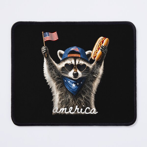 Item preview, USA America Raccoon Hot Dog 1776-2026 4th of July 250 Years designed and sold by Theaurore.