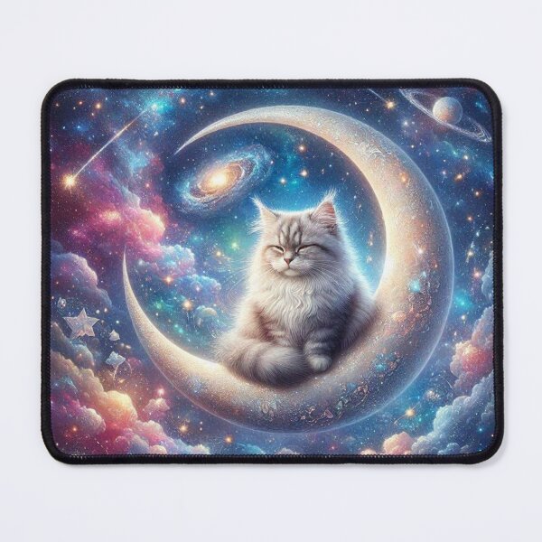 Item preview, Celestial Moon Cat – Dreamy Cosmic Fantasy Design designed and sold by Dogandesighn.