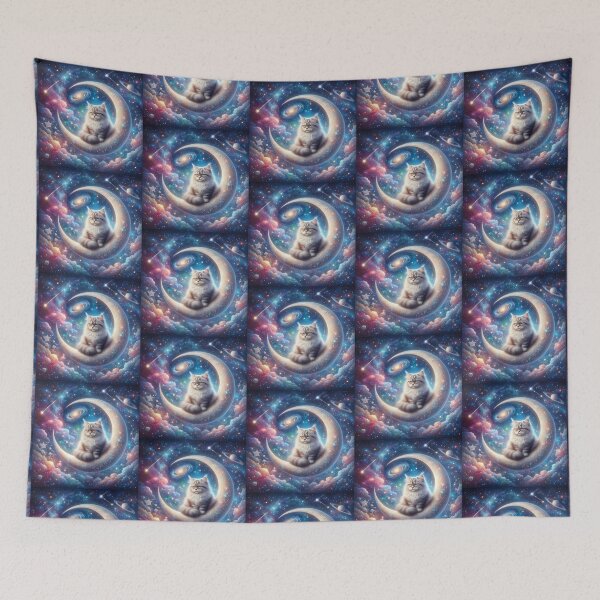 Item preview, Celestial Moon Cat – Dreamy Cosmic Fantasy Design designed and sold by Dogandesighn.