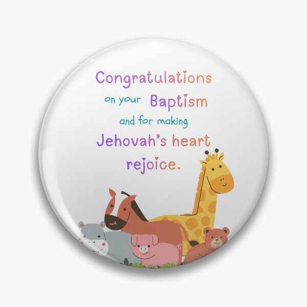 Item preview, Congratulations on your Baptism and for making Jehovah's heart rejoice designed and sold by Jovyharts.