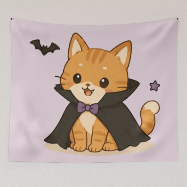 Item preview, Cute Vampire Cat designed and sold by MellowMunchkins.