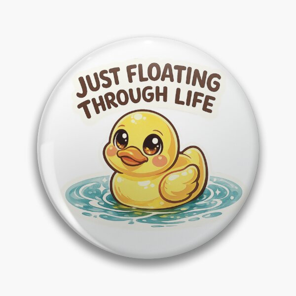 Item preview, Just floating through life | rubber duck designed and sold by CrazyAlpaca101.