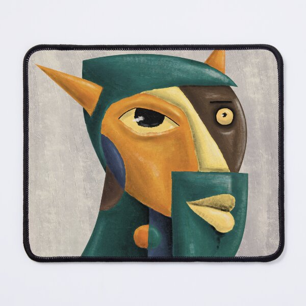Item preview, Cubist Devil Portrait | Abstract Geometric Figure Art designed and sold by aekritdeach.