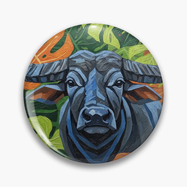 Item preview, Carabao Water Buffalo Tropical Jungle Painting Art designed and sold by Francis & May.