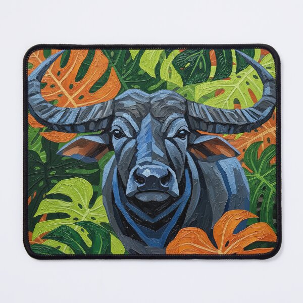 Item preview, Carabao Water Buffalo Tropical Jungle Painting Art designed and sold by Francis & May.