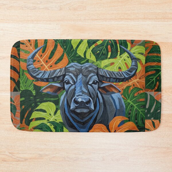 Item preview, Carabao Water Buffalo Tropical Jungle Painting Art designed and sold by Francis & May.