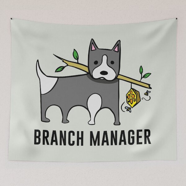 Item preview, Funny dog branch manager designed and sold by Konopikyu.