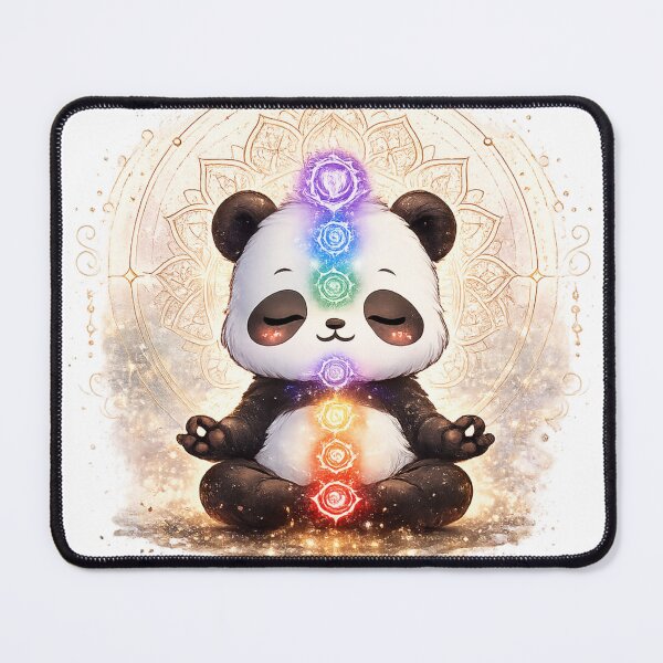 Item preview, Kawaii Meditating Panda with Chakras designed and sold by kharatsuchita.