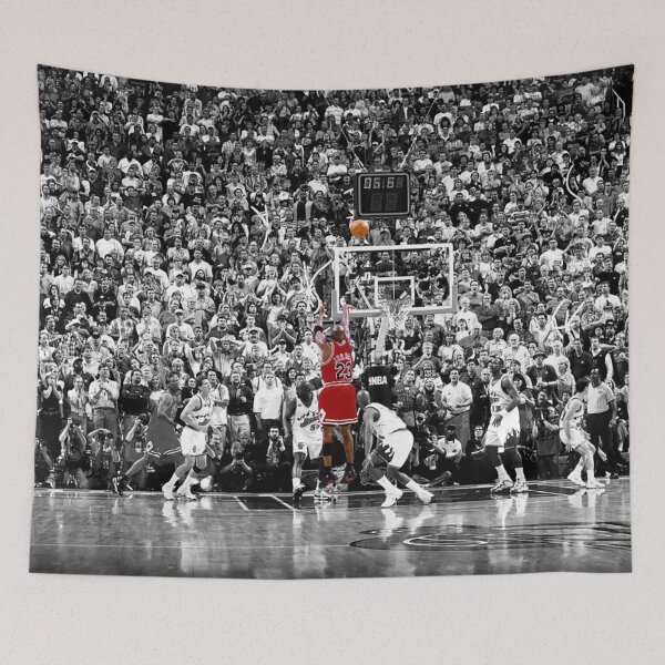 Item preview, Poster Jordan Last Shoot Iconic Scene designed and sold by grisellamarten.