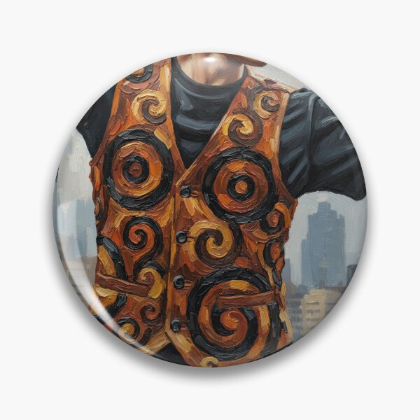 Item preview, Tribal Vest Urban City Skyline Oil Painting Art designed and sold by Francis & May.