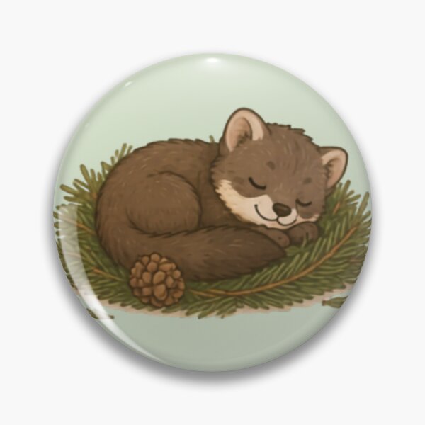 Item preview, Nap Time Pine Marten designed and sold by MellowMunchkins.