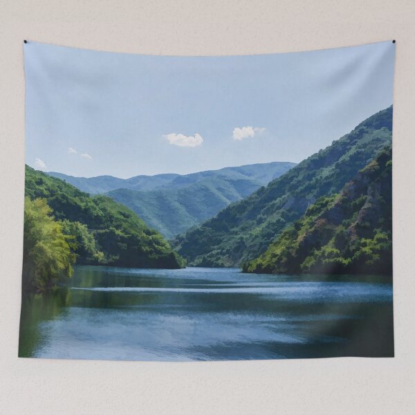 Item preview, Summer Sunshine and a Gentle Breeze - Mountain Lake Impression designed and sold by Georgia Mizuleva.